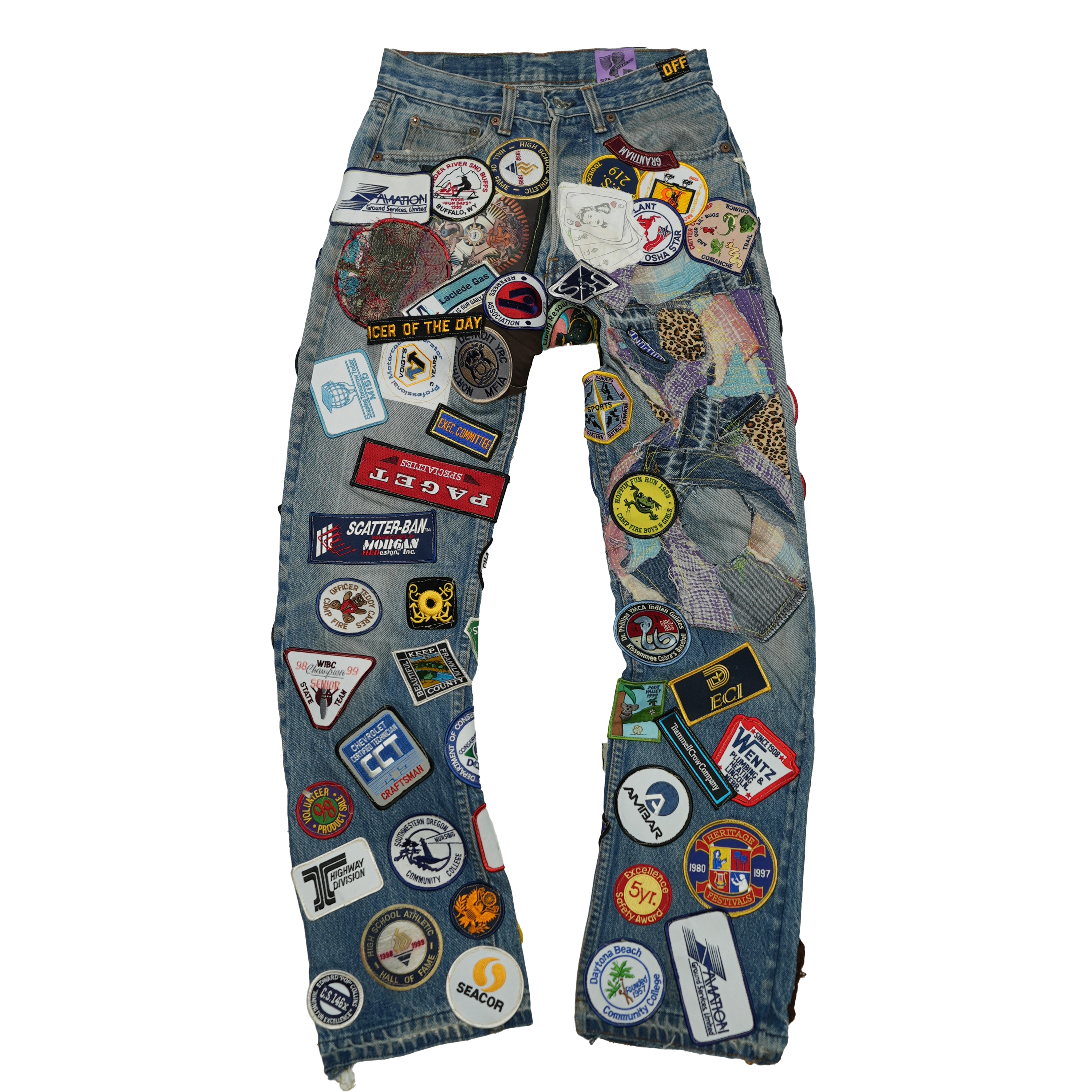 【SATIIIZ】Bello Patch Pigment Carpenter Pants SATIIIZ】Bello Patch Pigment Carpenter Pants (SATiiiZ/パンツ